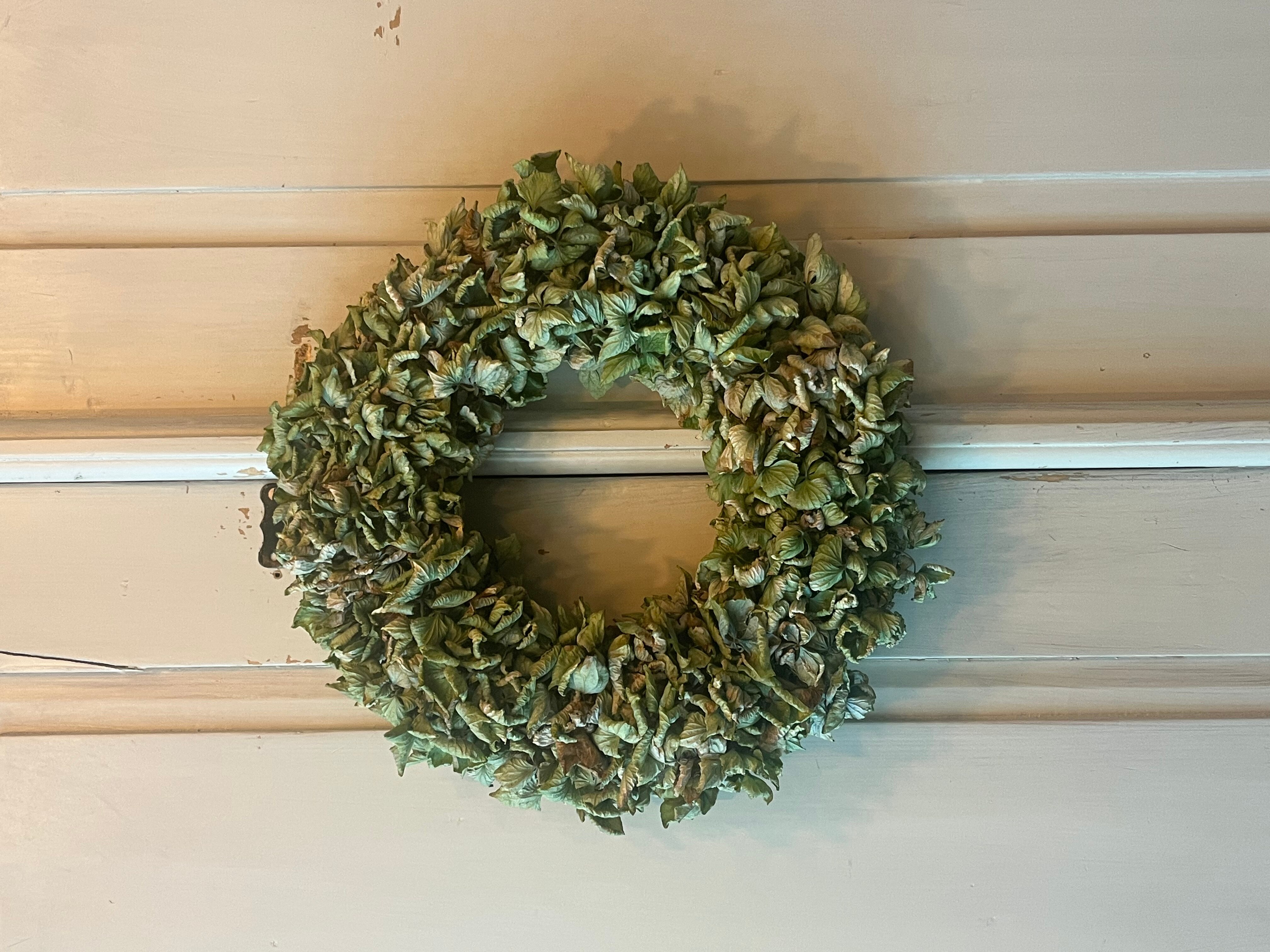 Dried hydrangea wreath decoration Dried Flowers