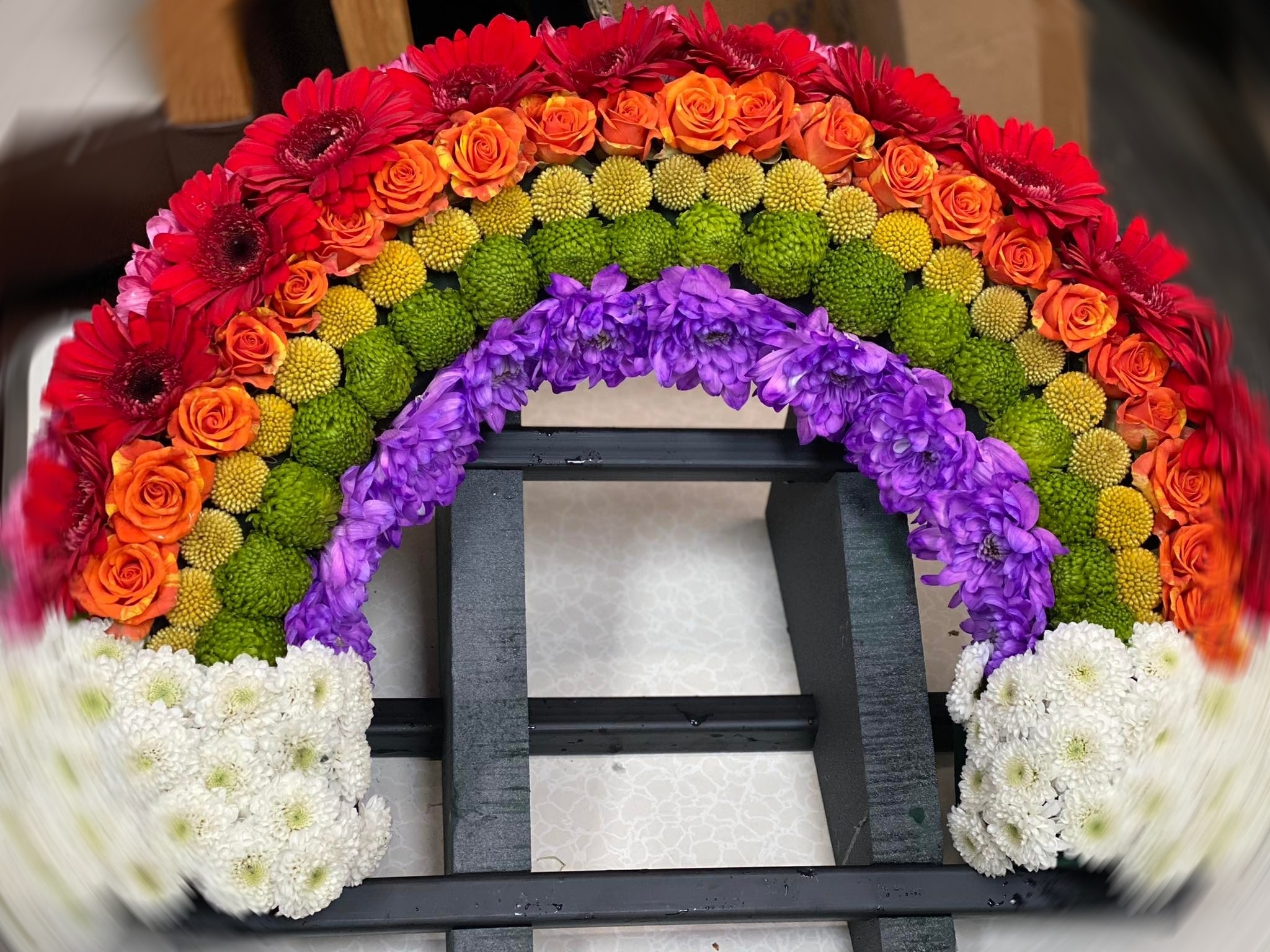 Rainbow Tribute Flower Arrangement