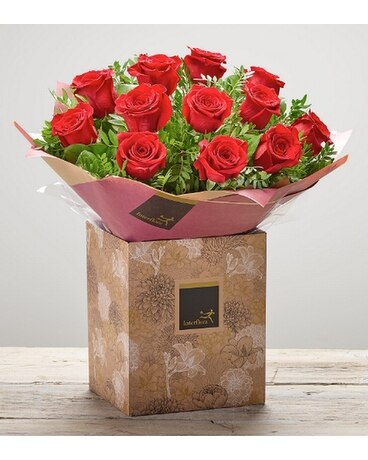 12 Red Roses Hand Tied Bouquet