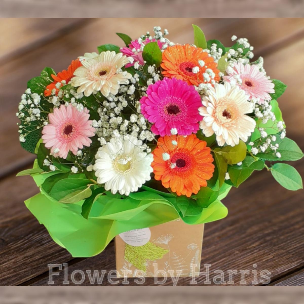 Germini Gift Box Flower Arrangement