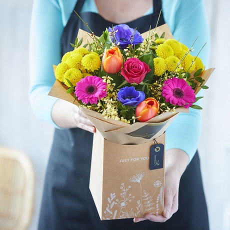 Spring Gift Box Flower Arrangement