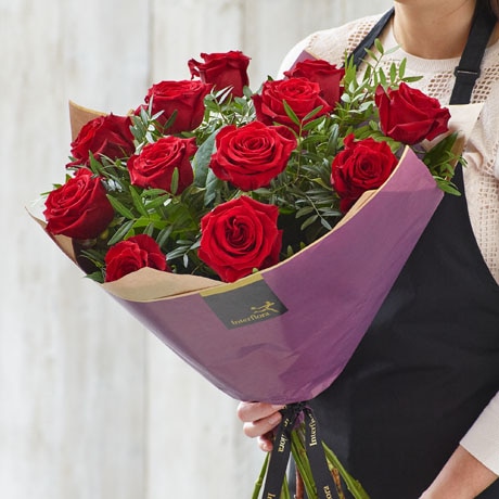 Luxury Dozen Red Roses Flower Arrangement