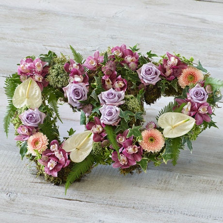 Deluxe Double Heart size,  inches height and  inches wide.