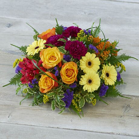 L Bold Brights Posy size,  inches height and  inches wide.