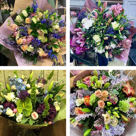Hand-tied bouquet made with seasonal flowers Flower Arrangement