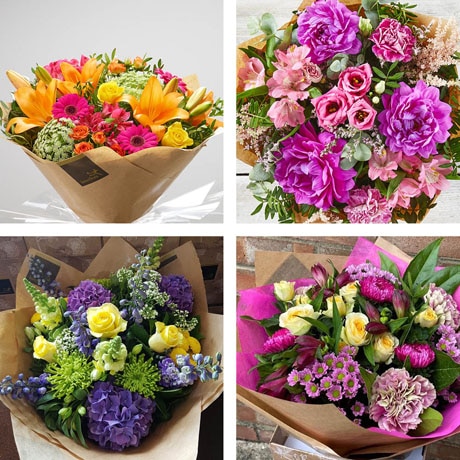 Hand-tied bouquet made with seasonal flowers Flower Arrangement