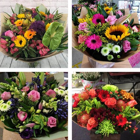 Hand-tied bouquet made with seasonal flowers Flower Arrangement
