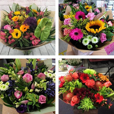 Hand-tied bouquet made with seasonal flowers Flower Arrangement