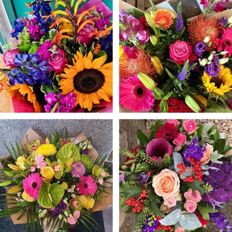 Hand-tied bouquet made with seasonal flowers Flower Arrangement