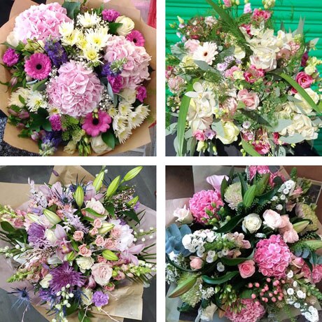 Hand-tied bouquet made with seasonal flowers Flower Arrangement