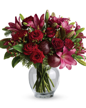 Victoriana Christmas Flower Arrangement