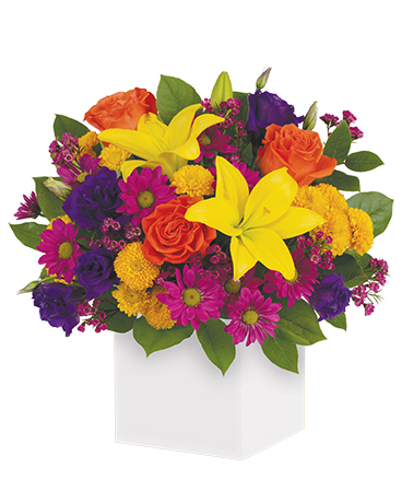 Rainbow Surprise Flower Arrangement