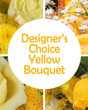 Designers Choice Yellow bouquet Flower Arrangement same-day delivery available
