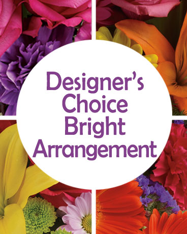Designers Choice Bright arrangement Flower Arrangement same-day delivery available