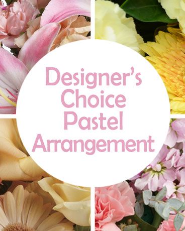 Designers Choice Pastel arrangement Flower Arrangement hand arranged by a local florist