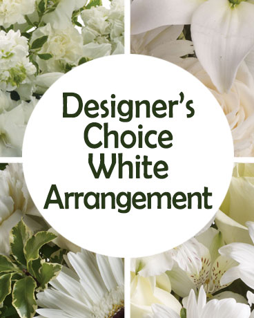 Designers Choice White arrangement  Flower Arrangement delivered by a local florist