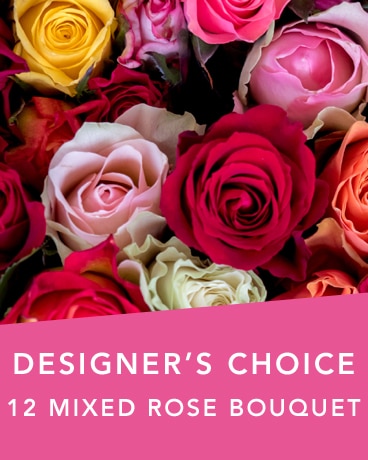 DC 12 mixed colour rose bouquet Flower Arrangement