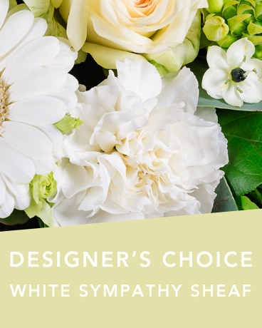 DC White Sympathy sheaf Flower Arrangement