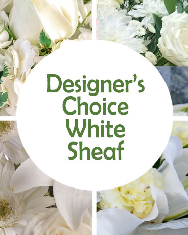 DC White Sympathy sheaf Flower Arrangement