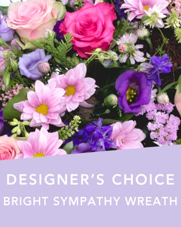 DC Bright Sympathy wreath Flower Arrangement