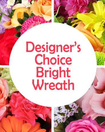 DC Bright Sympathy wreath Flower Arrangement