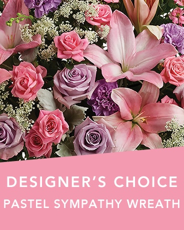 DC Pastel Sympathy wreath Flower Arrangement