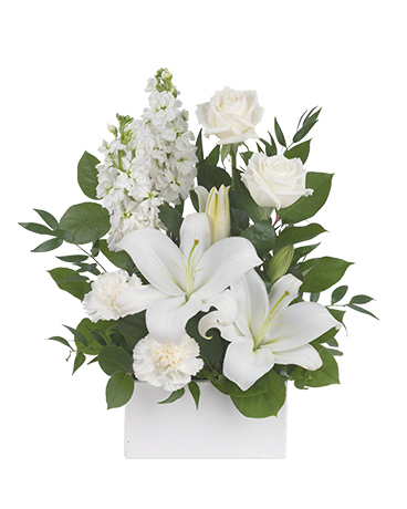 White Simplicity Flower Arrangement same-day delivery available