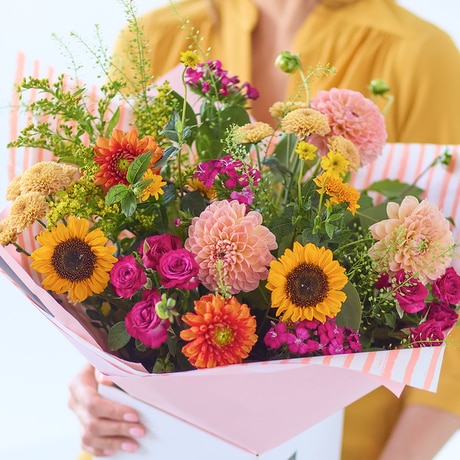 Delightful Dahlias Mix size,  inches height and  inches wide.