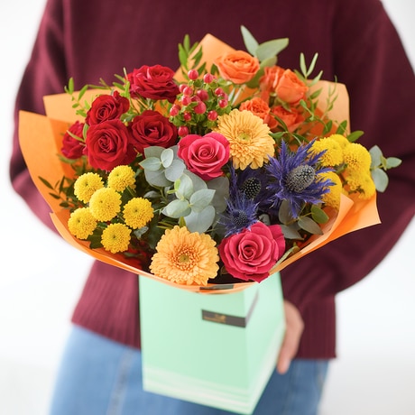 The Striking Sunset Flower Arrangement