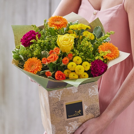 Classic Autumn Bouquet Without Lilies size,  inches height and  inches wide.