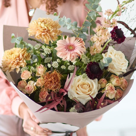 Autumn Riches Trending Bouquet size,  inches height and  inches wide.