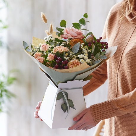 Trending Autumn Gift Box Flower Arrangement