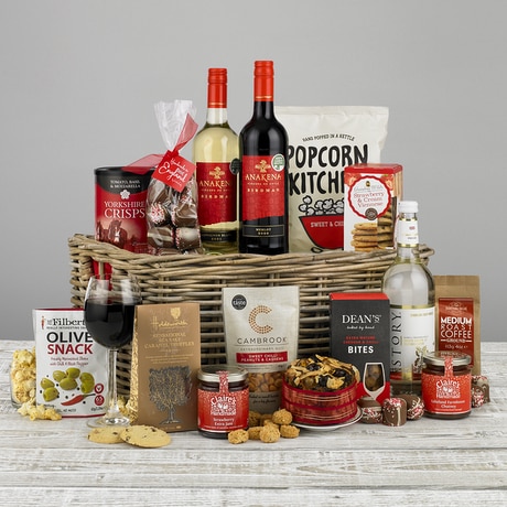 Ultimate Extravagance Hamper size,  inches height and  inches wide.