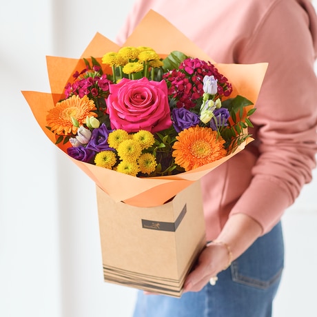 Bright Gift Box Flower Arrangement