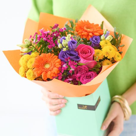 Bright Gift Box Flower Arrangement
