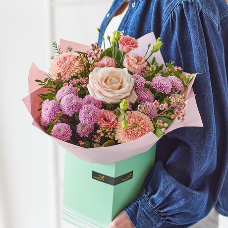 Pastel Gift Box Flower Arrangement