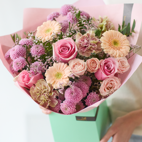 Extra Special Pastel Gift Box Flower Arrangement