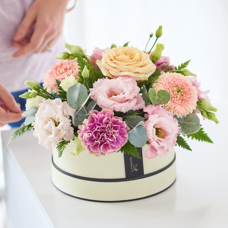 Surprise Design Hatbox Flower Arrangement