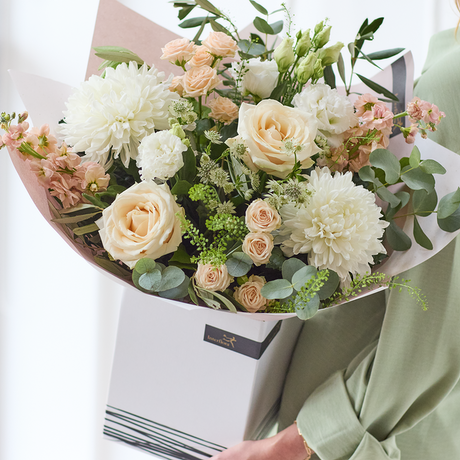 Deluxe Neutral Bouquet Flower Arrangement