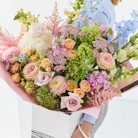 Opulent Pastel Bouquet Flower Arrangement
