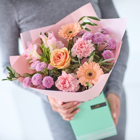 Sweet Pastels Gift Box Flower Arrangement