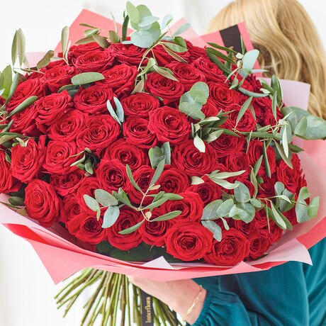 Ultimate 100 Red Rose Bouquet Flower Arrangement