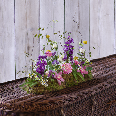 Pink Linear Tribute Flower Arrangement