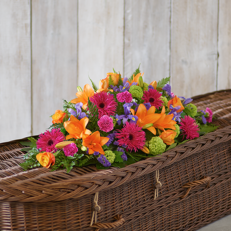 Vibrant Casket Spray Flower Arrangement