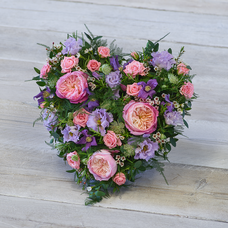 Cottage Garden Heart Flower Arrangement