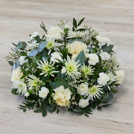 White Large size,  inches height and  inches wide.