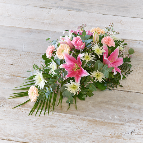 Pastel Funeral Spray Flower Arrangement