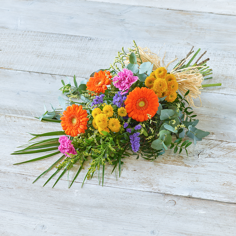 Vibrant Funeral Sheaf Flower Arrangement
