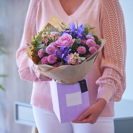 Handcrafted Gift Box Flower Arrangement