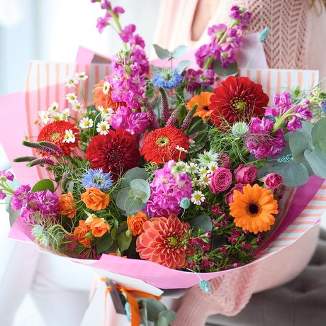 May Birthday Bouquet with Stocks Flower Arrangement